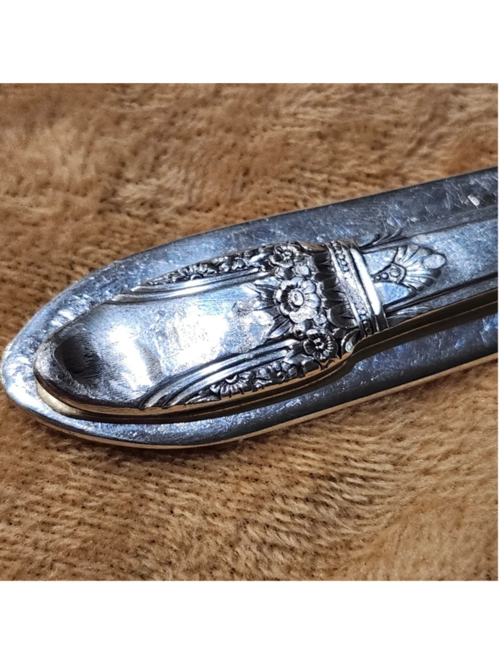 Rodgers bros First Love Silverplate Silverwear Money Clip Card Holder handmade